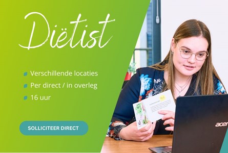 Vacature diëtist (16 uur)